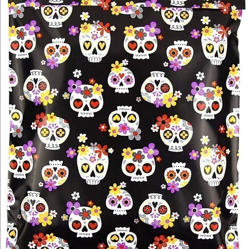 Poly Mailers MIX Skulls 🌸 10x13 35pcs 35stickers